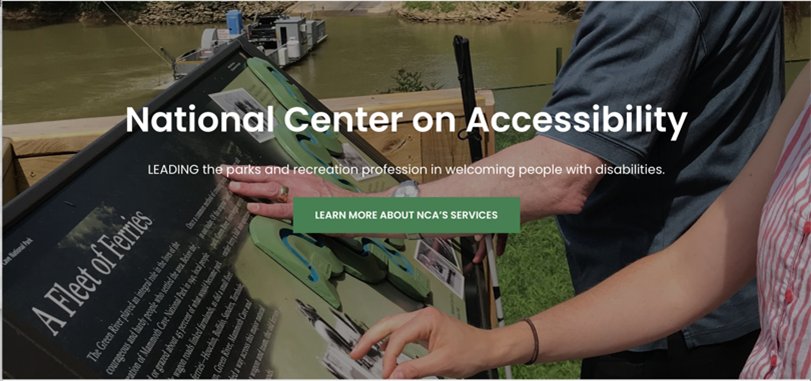 Screenshot of the main image on the National Center on Accessibility website